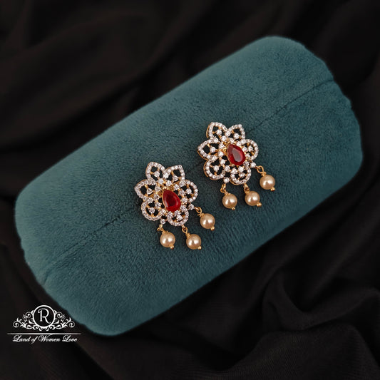 92.5 SILVER DIAMOND FINISHING EARRINGS-RCM1465