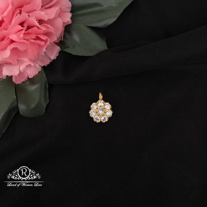 92.5 silver simple and Cute cz stones locket -RCJR421