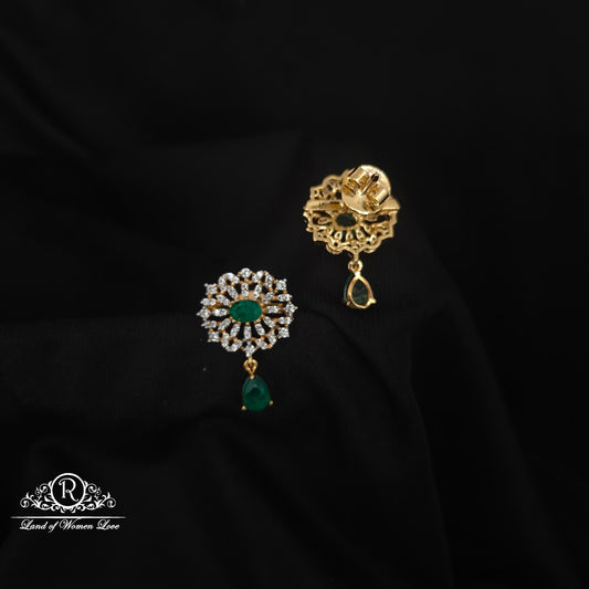 92.5 SILVER DIAMOND FINISHING  EARRINGS-RCZP029