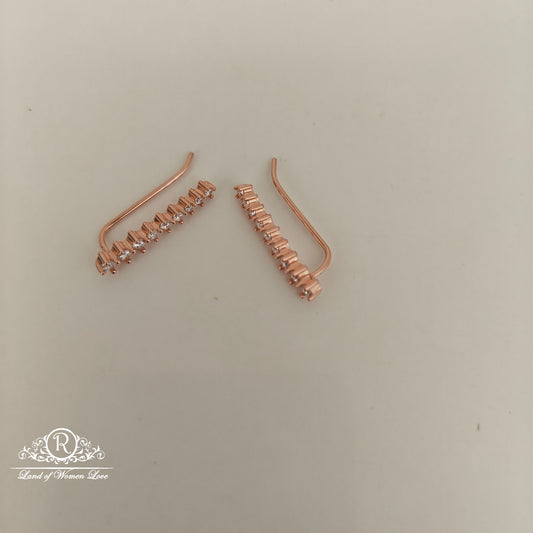 92.5 SILVER ROSEGOLD EARCUFFS-RCG302