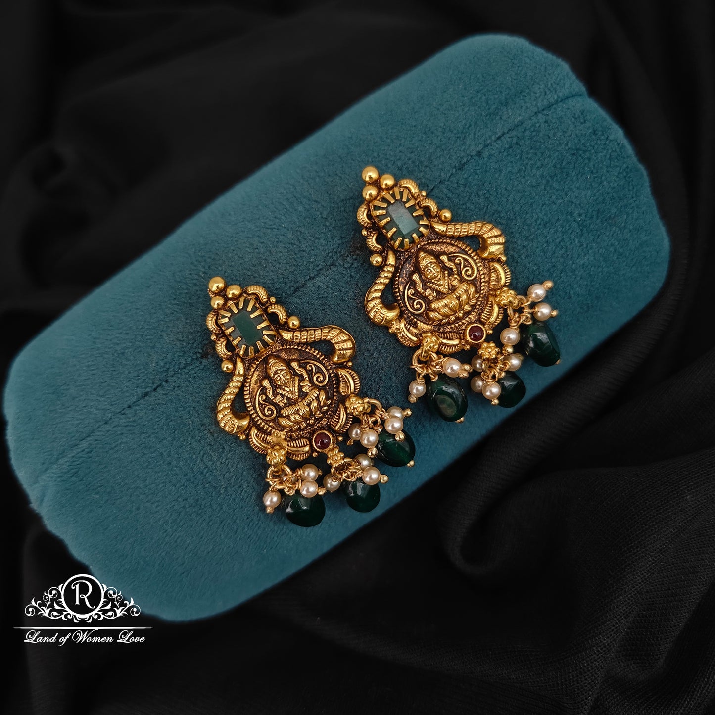 92.5-SILVER LAKSHMI DEVI EARRINGS-RCM1507