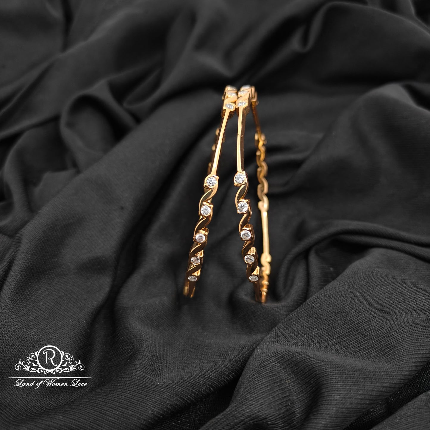 92.5 silver white stone bangles-RCM1629