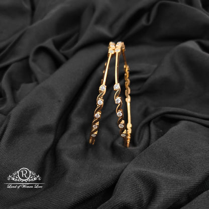 92.5 silver white stone bangles-RCM1629