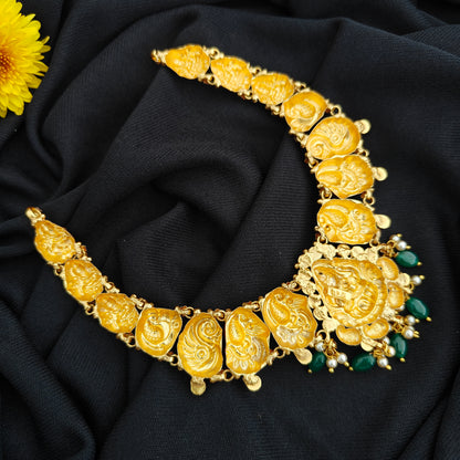 92.5 Silver  lakshmi devi  Necklace design-RCV323