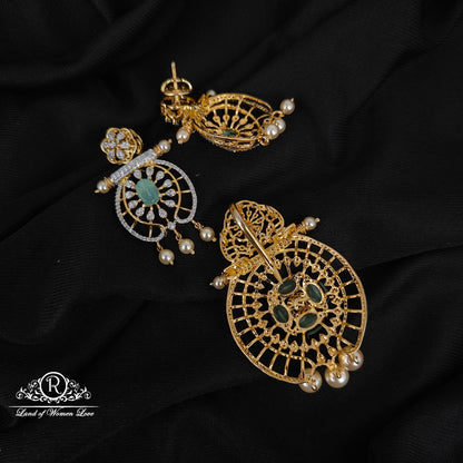 92.5 SILVER FUSHION COLLECTION EARRINGS WITH PENDANT SET-RCM1437