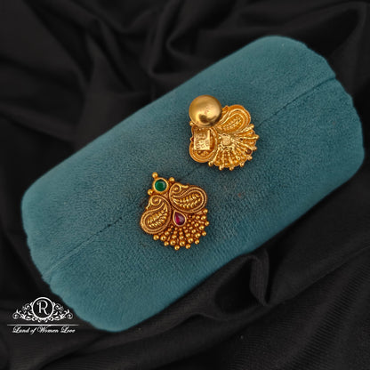 92.5-SILVER PEACOCK EARRINGS -RCM1489