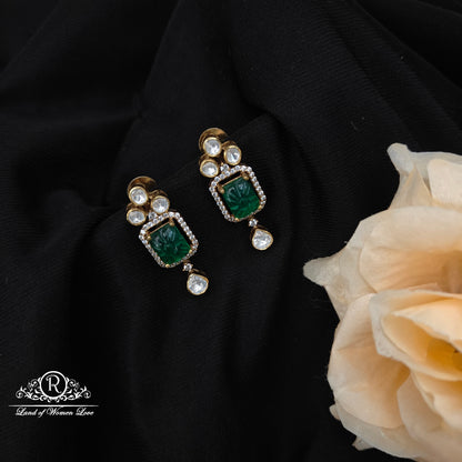 92.5 Silver Mossinate Earrings -RCMJ274