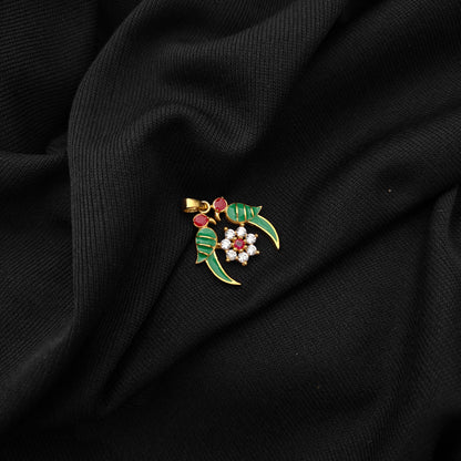 92.5 silver parrot with flower design locket -RCKJ06
