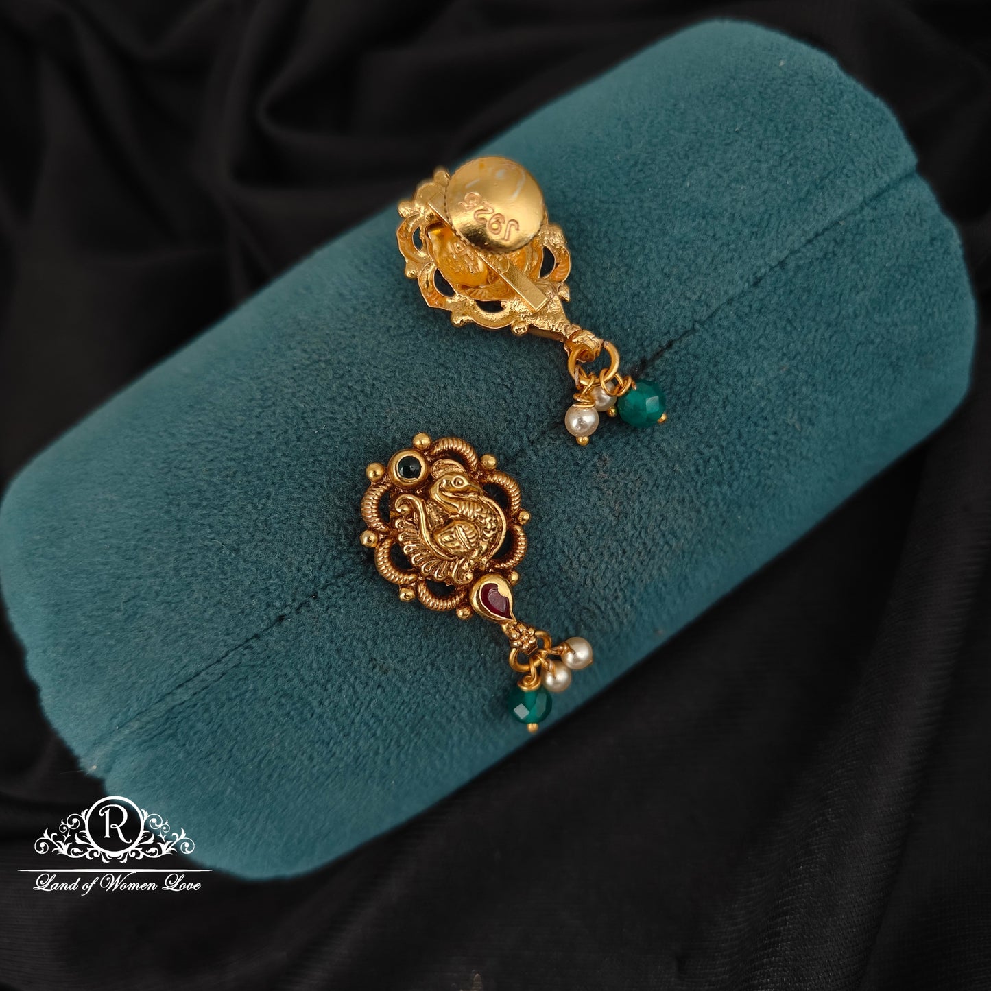 92.5-SILVER PEACOCK EARRINGS-RCM1500