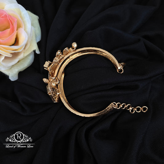 92.5 Silver Plain Flower Desgin Kada-RCMB037