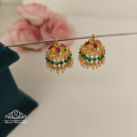 92.5 Silver changeable jumkas-RCBH024