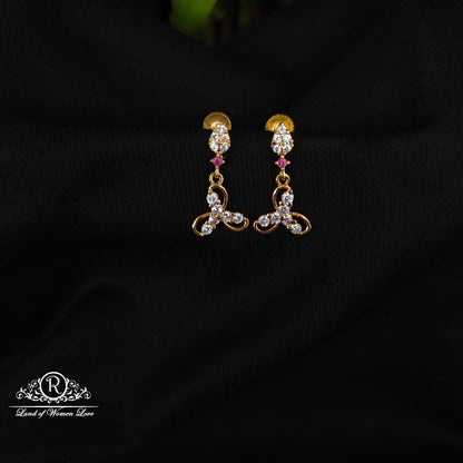 92.5 SILVER STONE EARRINGS-RCHD047