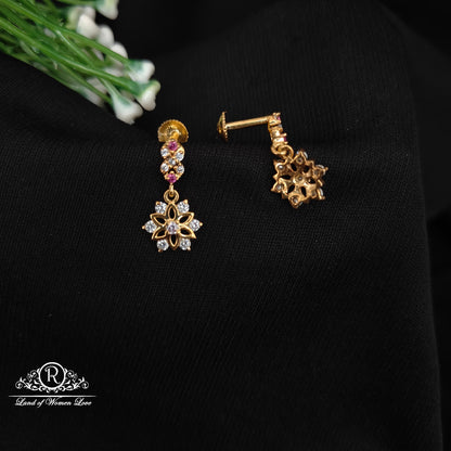 92.5 SILVER STONE EARRINGS-RCHD085