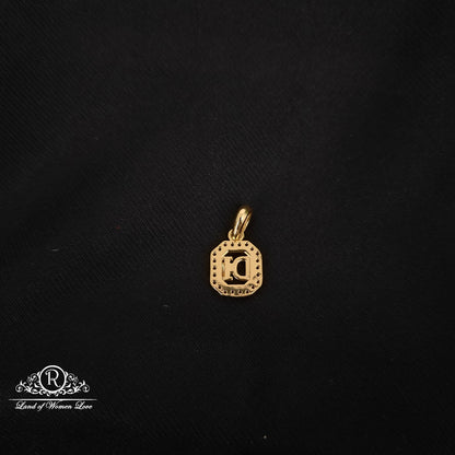 92.5 silver simple and Cute locket with letters-RCK176