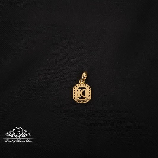 92.5 silver simple and Cute locket with letters-RCK176