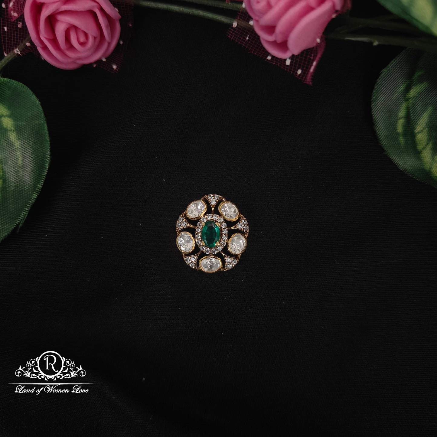 92.5-SILVER MOISSANITE SIDE LOCKET-RCMJ179