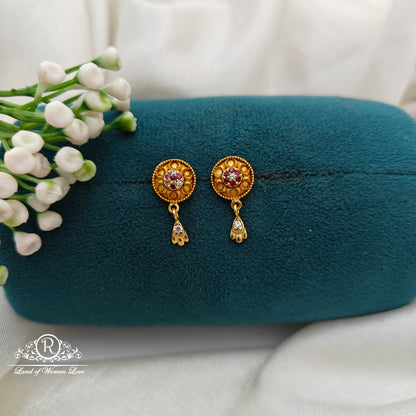 92.5 Silver Small Earrings-RCR055