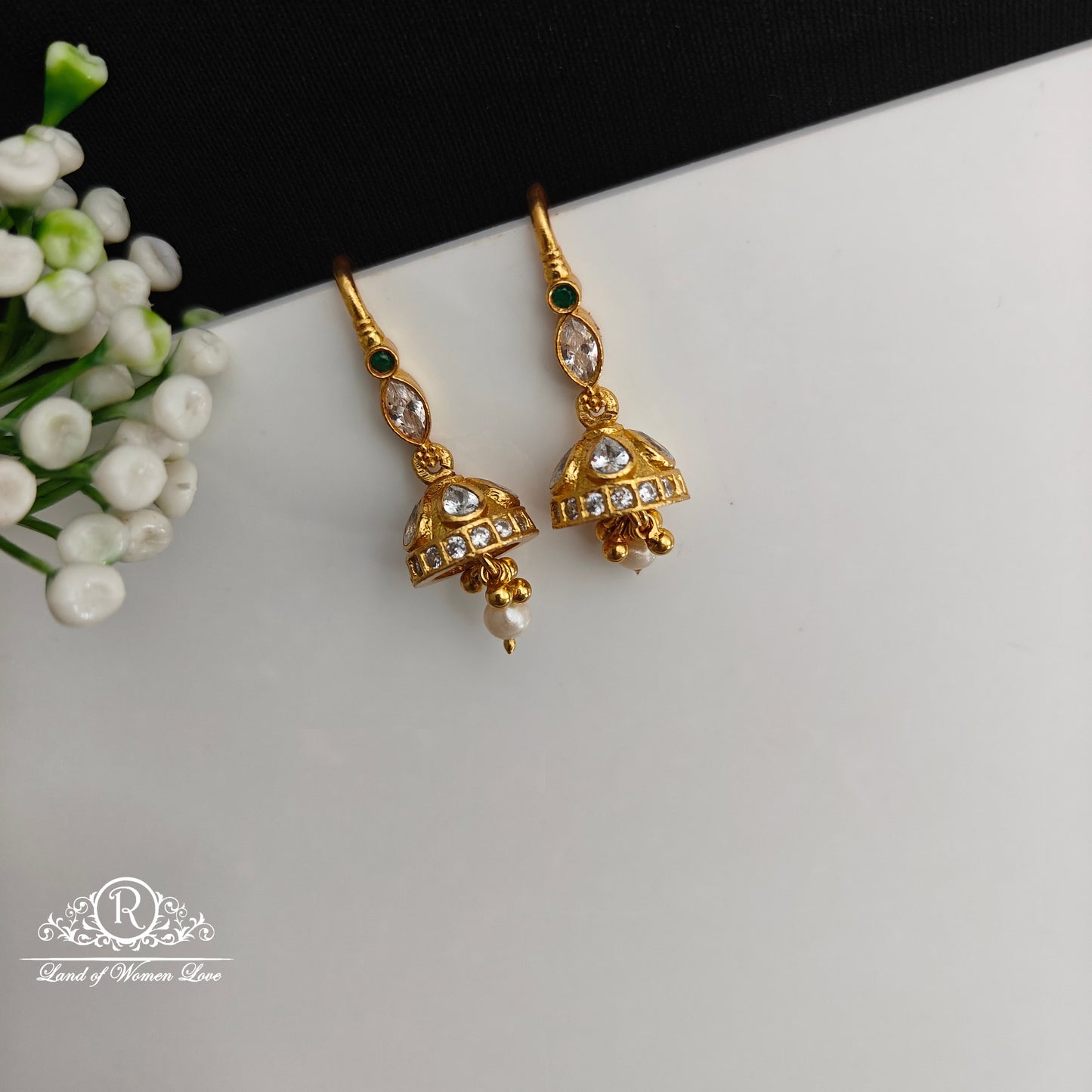 92.5 Silver Hook Model earrings-RCCP494