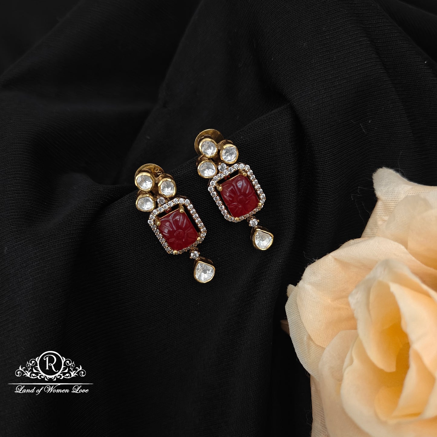 92.5 Silver Mossinate Earrings -RCMJ275