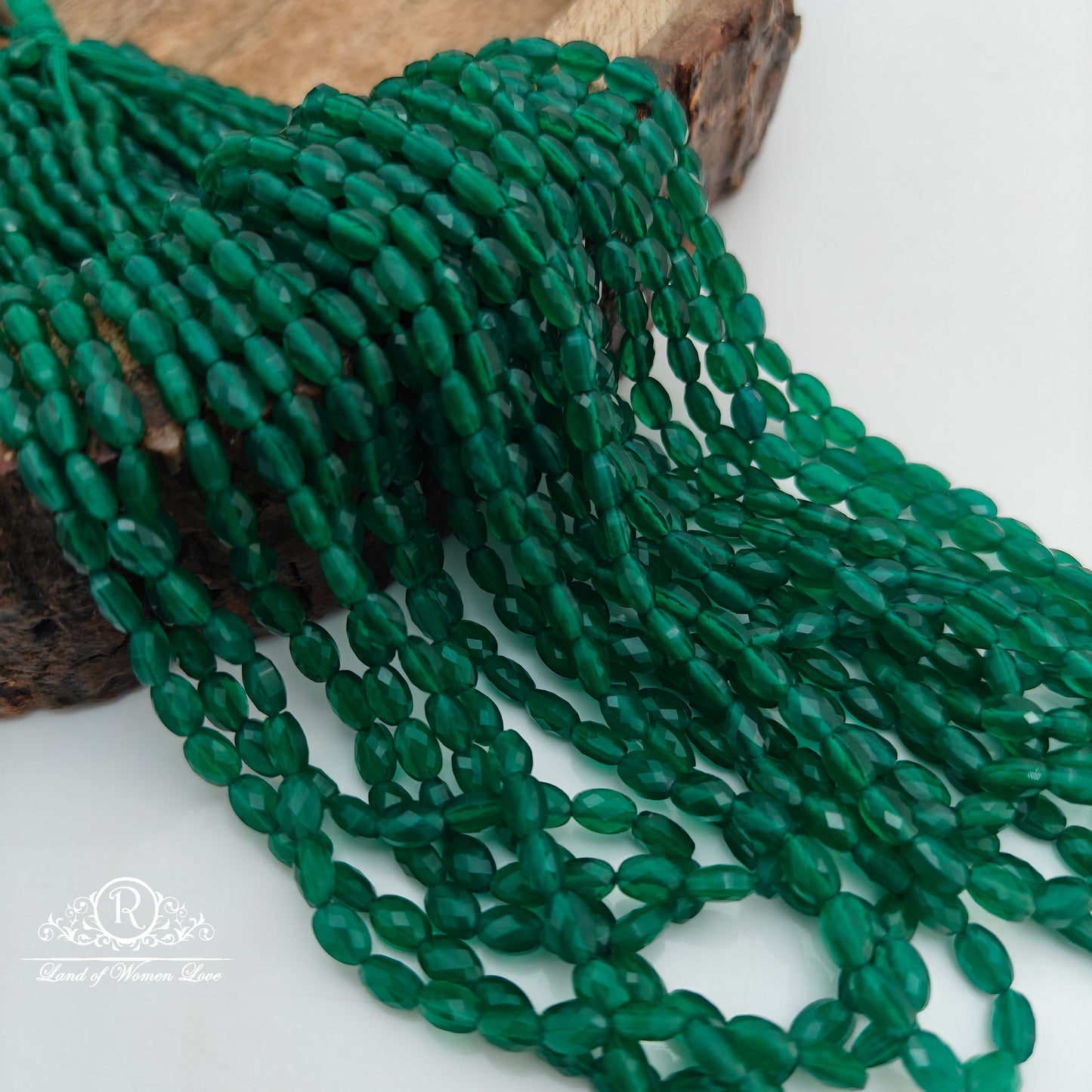 American onex faceted manyia green beads -RCJM240