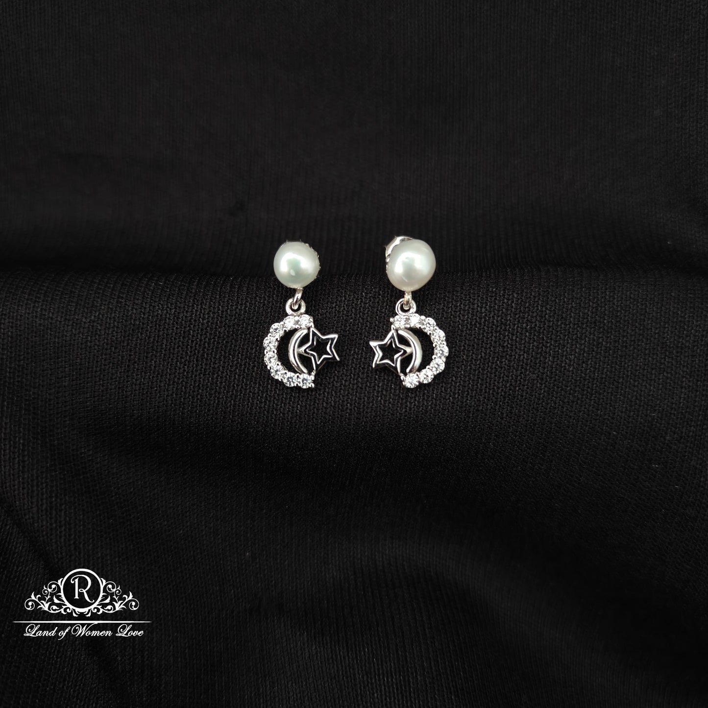 92.5 SILVER PEARL EARRINGS-RCG324