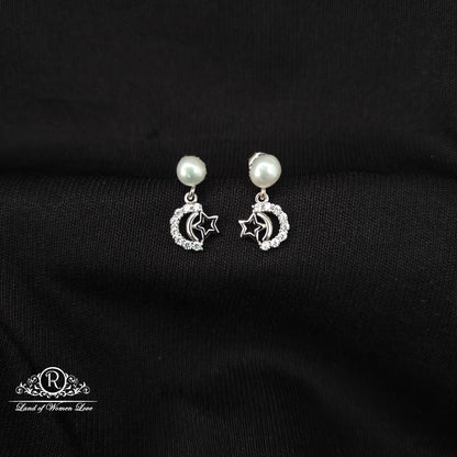 92.5 SILVER PEARL EARRINGS-RCG324