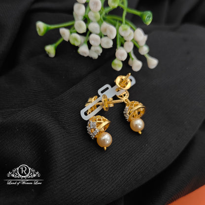 92.5 SILVER Diamond Finishing Earrings-RCCP112-1