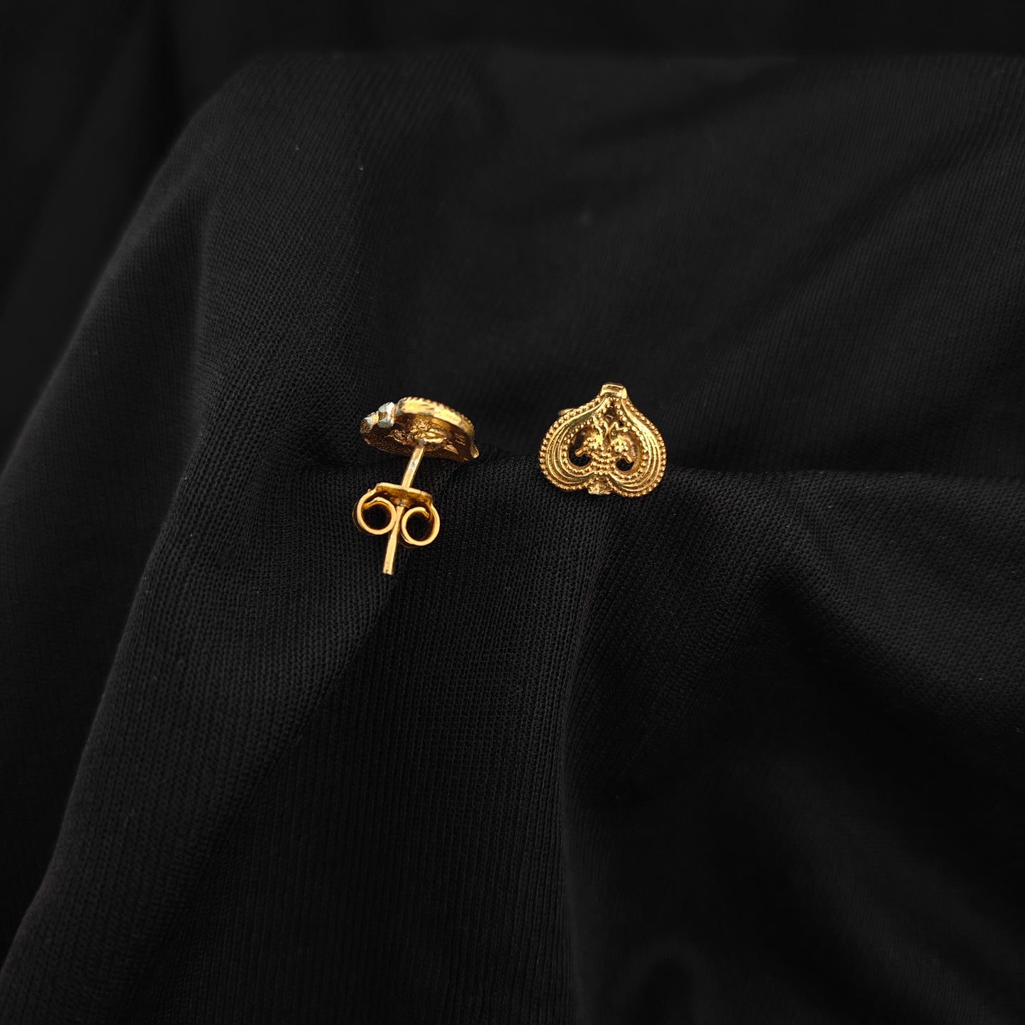 92.5 Silver with gold polish earrings -RCH1315