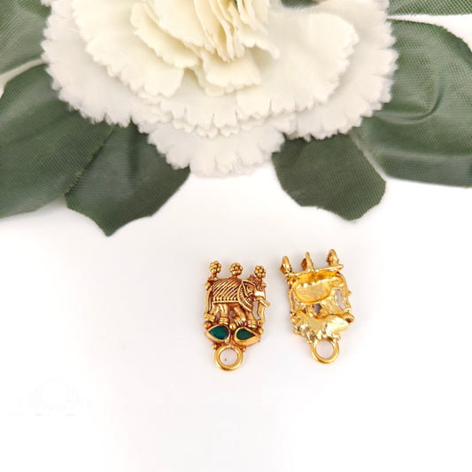 92.5-SILVERELEPHANT DESGIN SIDE LOCKETS -RCZ1066
