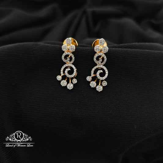 92.5 silver diamond finishing  earrings -RCR209