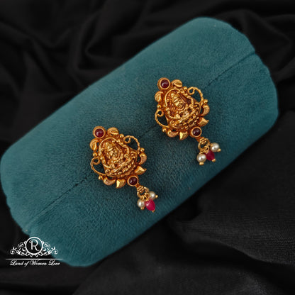 92.5-SILVER LAKSHMI DEVI EARRINGS-RCM1497