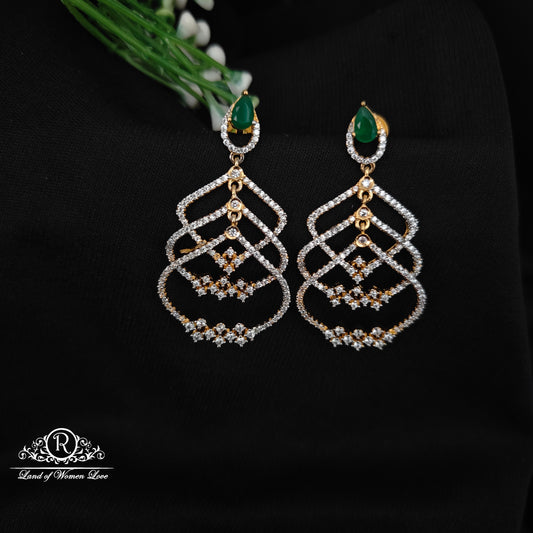 92.5 SILVER STONE EARRINGS-RCHD070