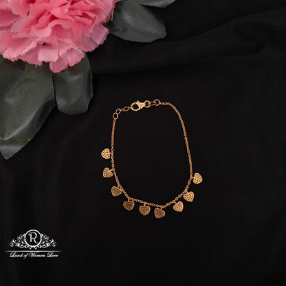 92.5 silver simple and Cute bracelet with heart shapes lockets-RCH1010