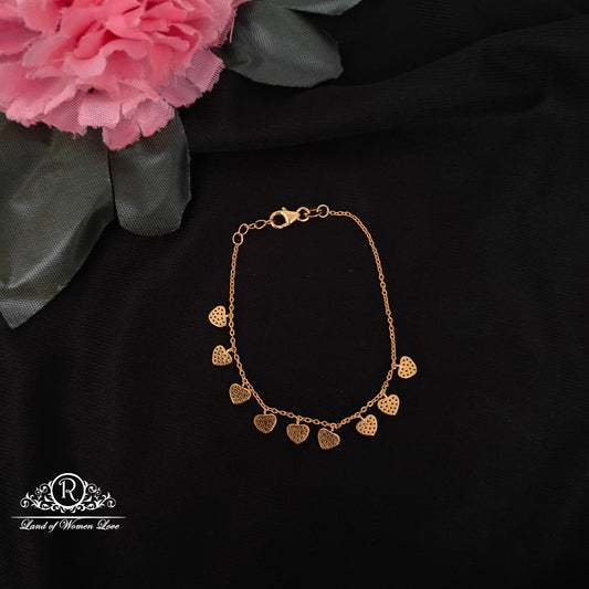 92.5 silver simple and Cute bracelet with heart shapes lockets-RCH1010