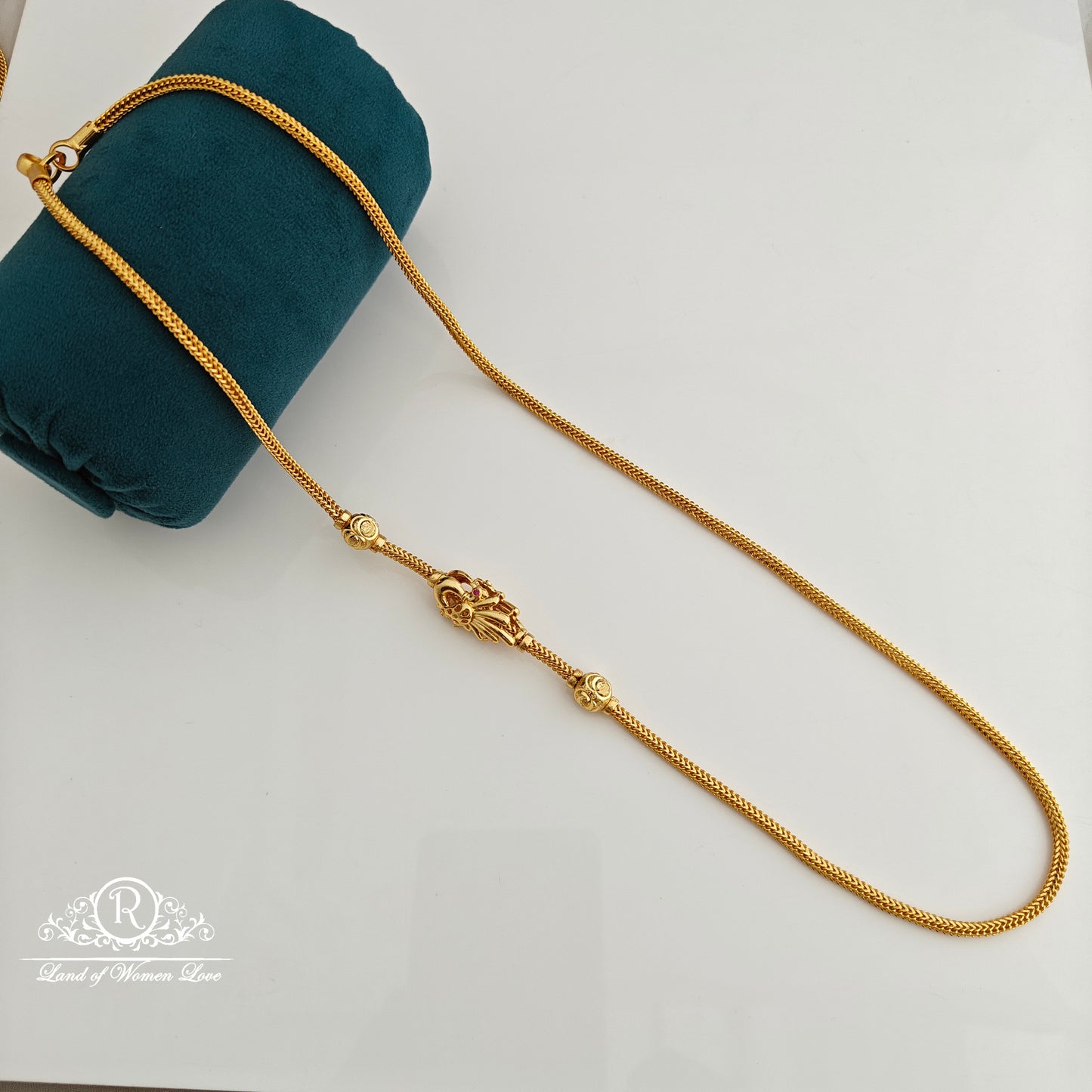 92.5 Silver Thalichain with side locket-RCR134