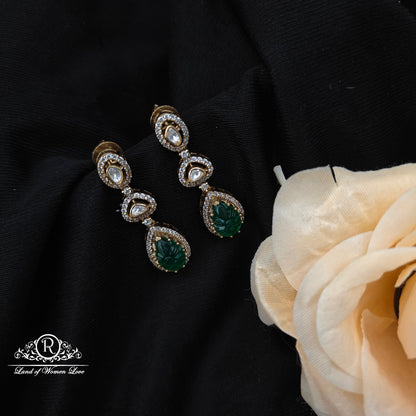 92.5 Silver Mossinate Earrings -RCMJ269