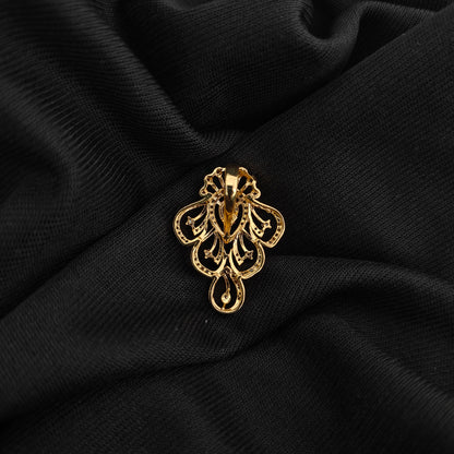 92.5 Silver diamond finishing pendent with ruby stone -RCR111