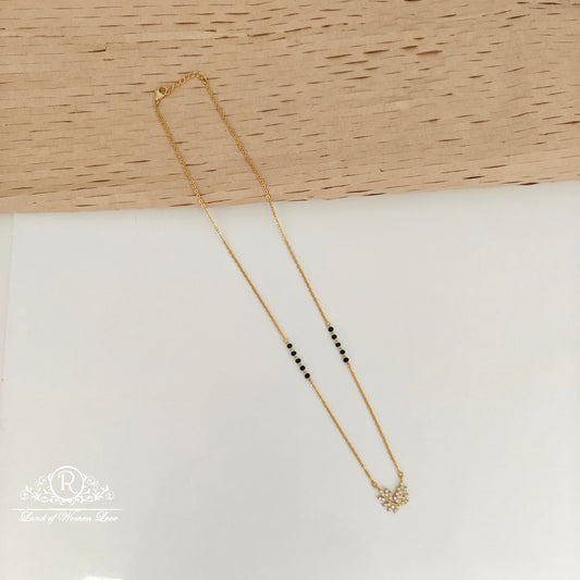 92.5 SILVER LIGHT WEIGHTBLACK BEADS WITH PENDANT-RCVC002