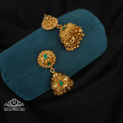 92.5 silver simple and Cute Jumkas -RCH1015