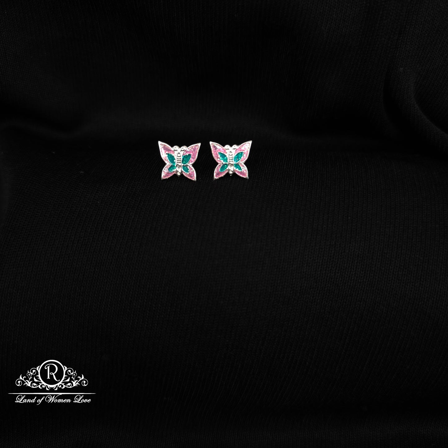 92.5 Silver Butterfly  Kids Earrings-RCHS56