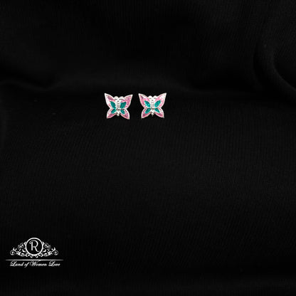 92.5 Silver Butterfly  Kids Earrings-RCHS56