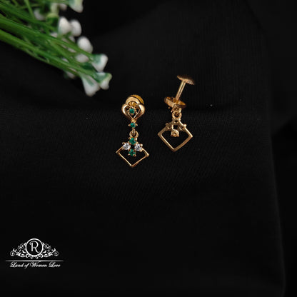 92.5 SILVER STONE EARRINGS-RCHD093