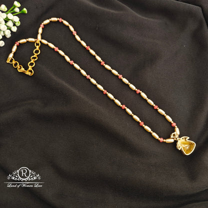 92.5 Silver Pearl Chain With Pendant -RCR142