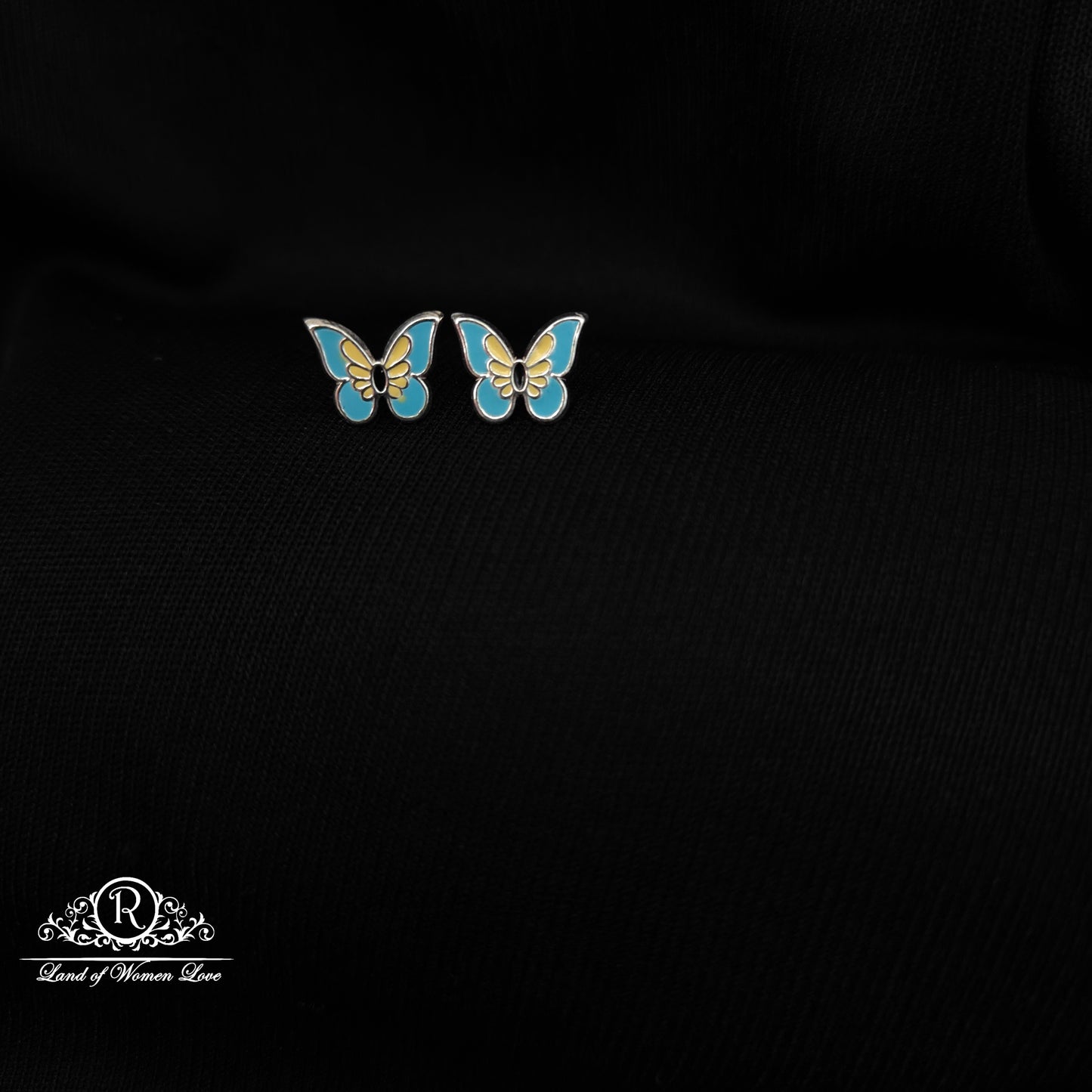 92.5 Silver Butterfly  Kids Earrings-RCHS53