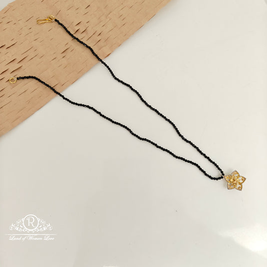 92.5 SILVER BLACK BEADS WITH LOCKET-RCH1131