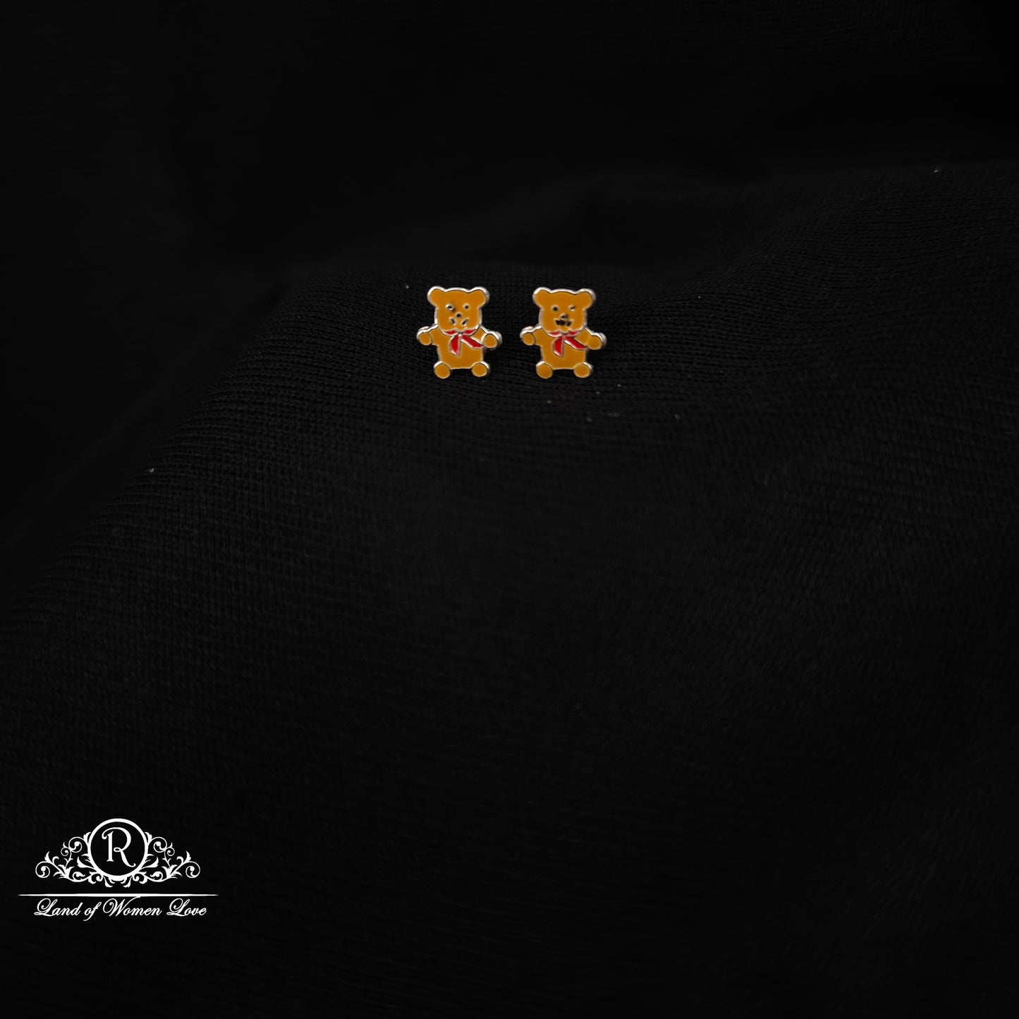 92.5 Silver Cat Kids Earrings-RCHS60