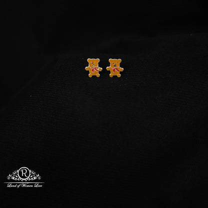 92.5 Silver Cat Kids Earrings-RCHS60