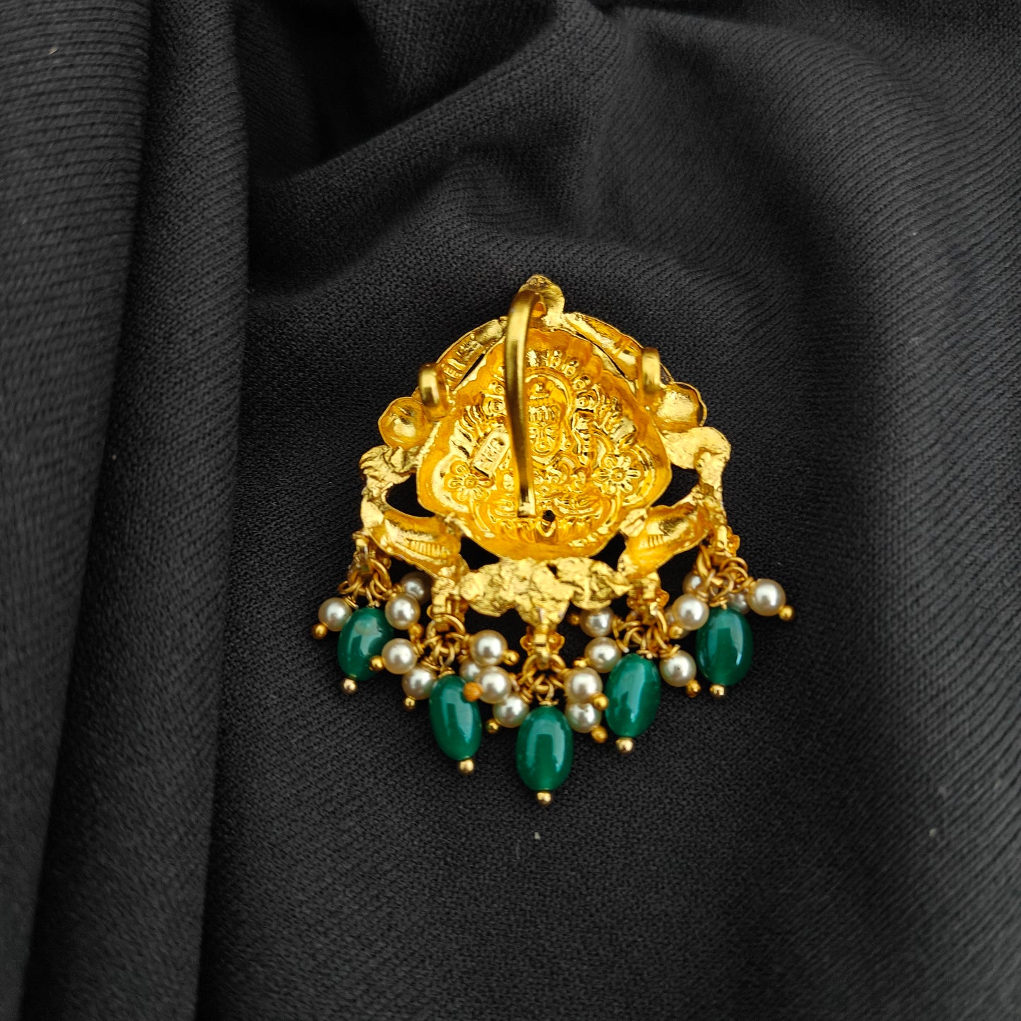 92.5 Silver With Gold Polish Lakshmi Devi Desgin pendant -RCV368