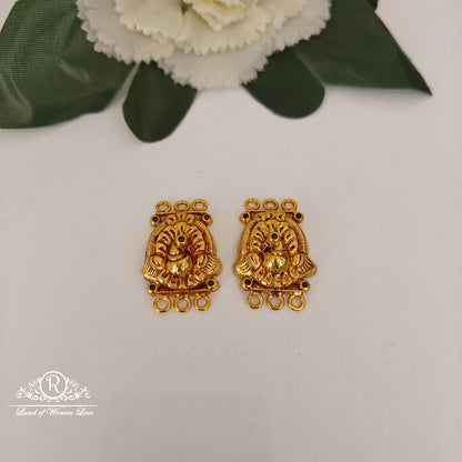 92.5-SILVER PEACOCK DESGIN SIDE LOCKETS -RCZ1037