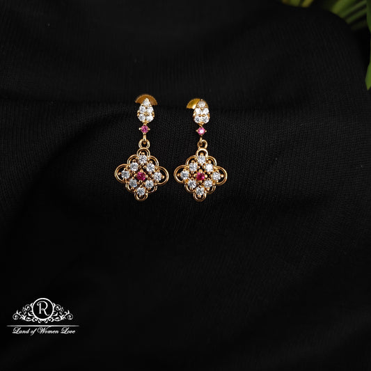 92.5 SILVER STONE EARRINGS-RCHD038-5